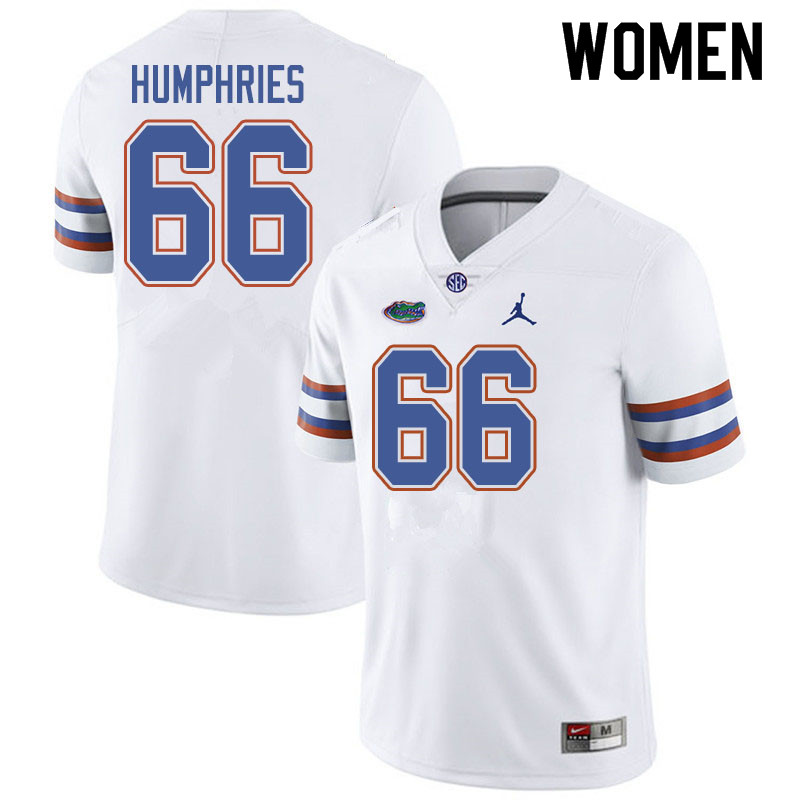 Jordan Brand Women #66 Jaelin Humphries Florida Gators College Football Jerseys Sale-White